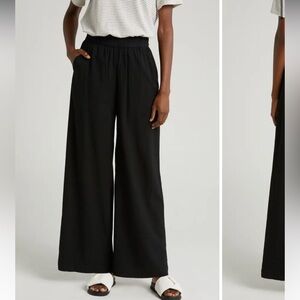 Marine Layer The Allison Wide Leg Pants Black